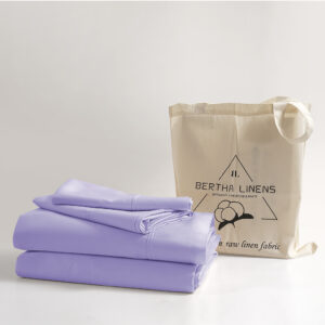 BERTHALINENS 300 Thread Count Sateen Bed Sheet Set – Lilac
